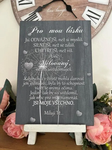 Dřevěný obrázek - Pro mou lásku 