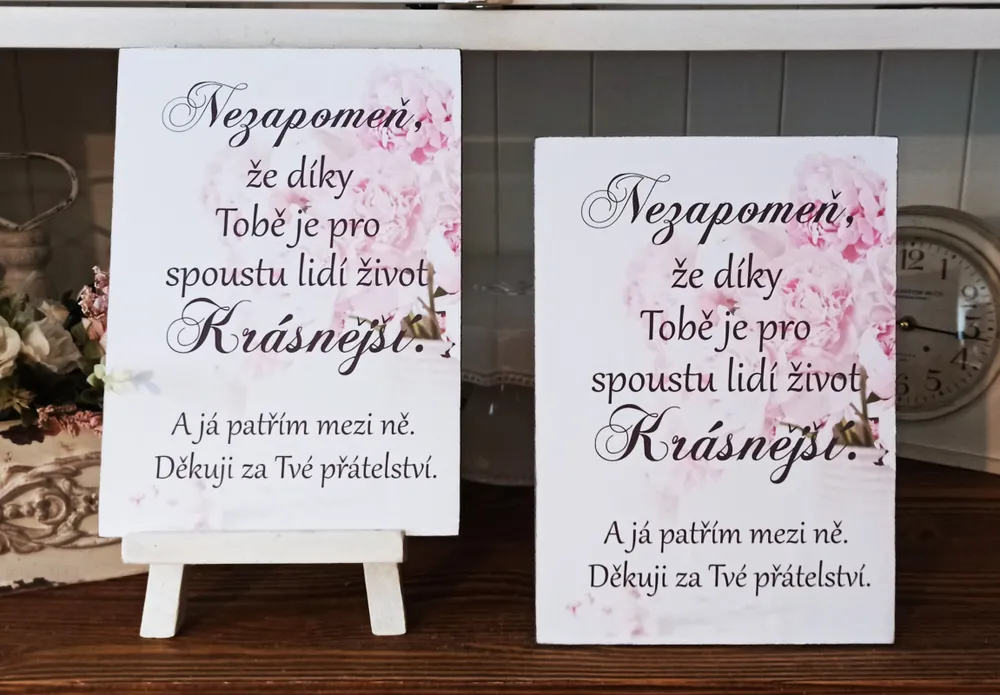 Dřevěný obrázek - Nezapomeň ...