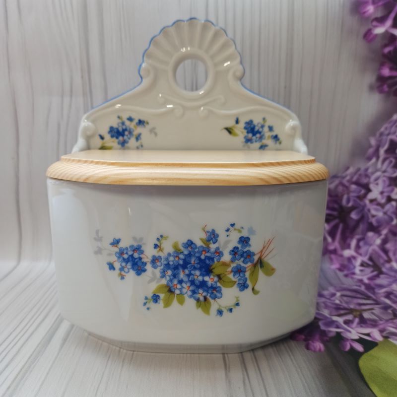 Porcelánová dóza bez nápisu - pomněnky, Český porcelán Dubí