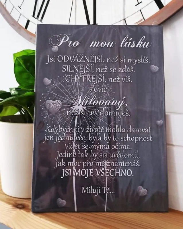 Dřevěný obrázek - Pro mou lásku 