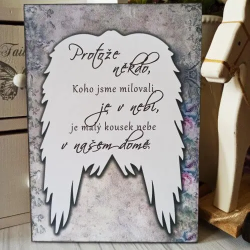 Dřevěný obrázek - ruční práce