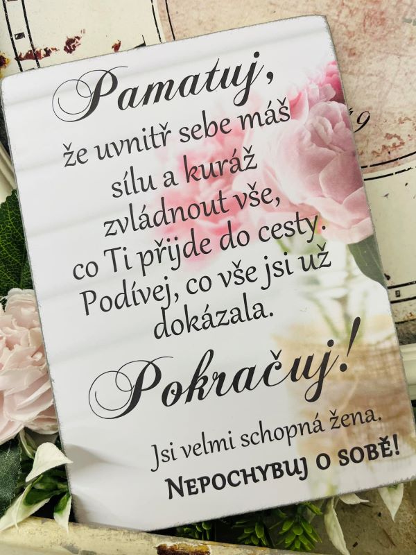 Dřevěný obrázek - Pamatuj