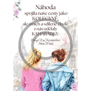 Dřevěný obrázek - pro kolegyni a kamarádku