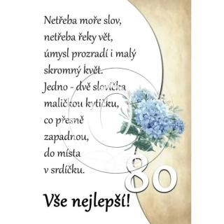 Blahopřání k 60. narozeninám - dřevěný obrázek, foto ilustrační