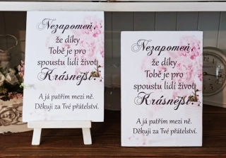 Dřevěný obrázek - Nezapomeň ...