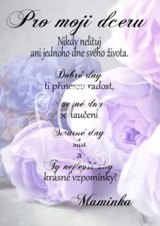 Pro dceru - dřevěný obrázek, ruční práce