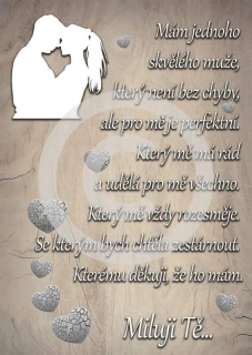Dárek pro přítele, pro manžela - dřevěný obrázek