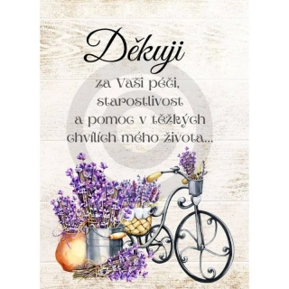 Dřevěný obrázek - Děkuji