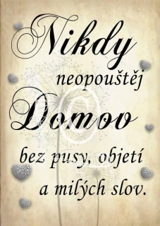 Dřevěný obrázek s citátem