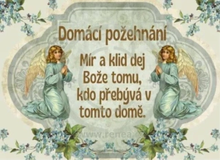 Domácí požehnání - dřevěný obrázek