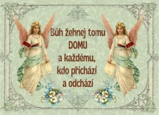 Domácí požehnání - dřevěný obrázek