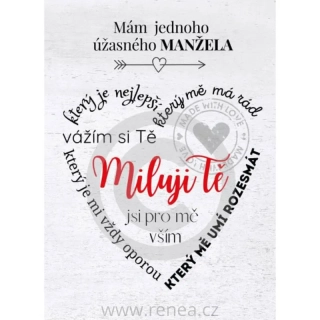 Dárek pro manžela - dřevěný obrázek