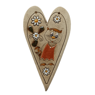 Keramické srdíčko na zavěšení č. 2, 14 cm