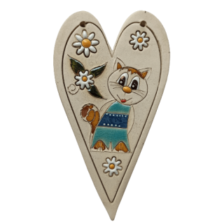 Keramické srdíčko na zavěšení č. 3, 14 cm