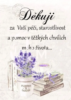 Dřevěná cedule - Děkuji