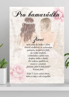 Dřevěná cedule - Pro kamarádku