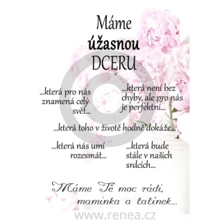 Pro dceru od maminky a tatínka