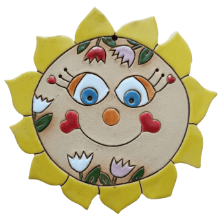 Veselé keramické sluníčko, 14 cm