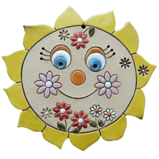 Veselé keramické sluníčko, 14 cm