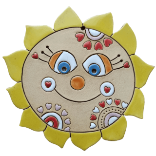 Veselé keramické sluníčko, 14 cm