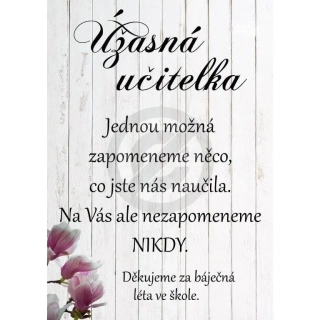 Dárek pro paní učitelku