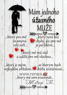 Dřevěný obrázek - Mám úžasného muže